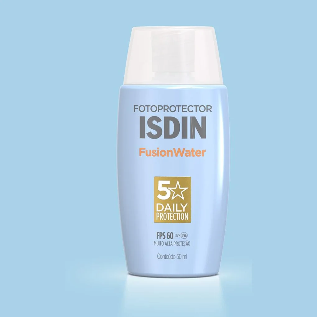 Frasco do ISDIN Fotoprotector Fusion Water FPS 60, 50 ml
